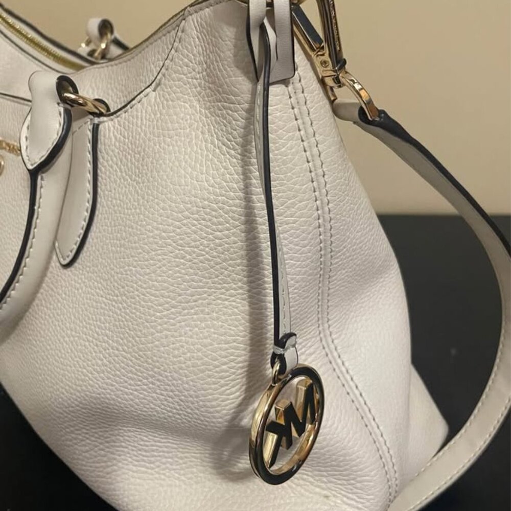 Michael Kors Austen Leather Satchel Medium Handbag - Picture 3 of 5